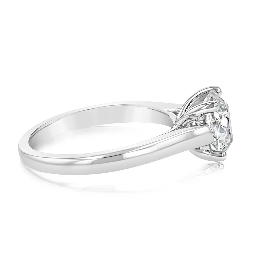 1.40 Carat Solitaire Diamond Ring in 18ct White Gold