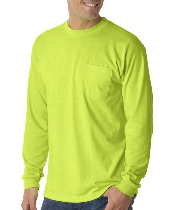 1730 - Bayside Adult Long-Sleeve Pocket T-Shirt