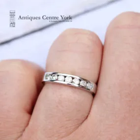 18ct White Gold Diamond 0.50ct Half Eternity Ring