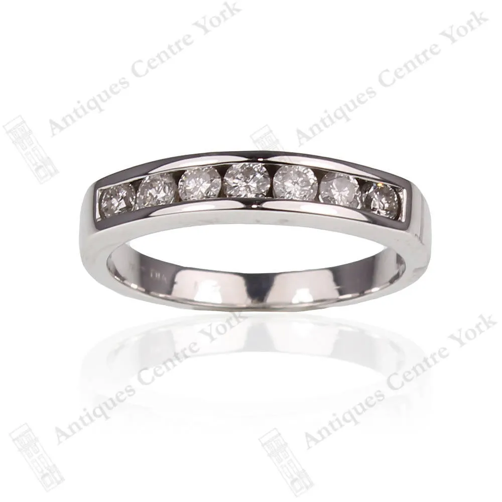 18ct White Gold Diamond 0.50ct Half Eternity Ring