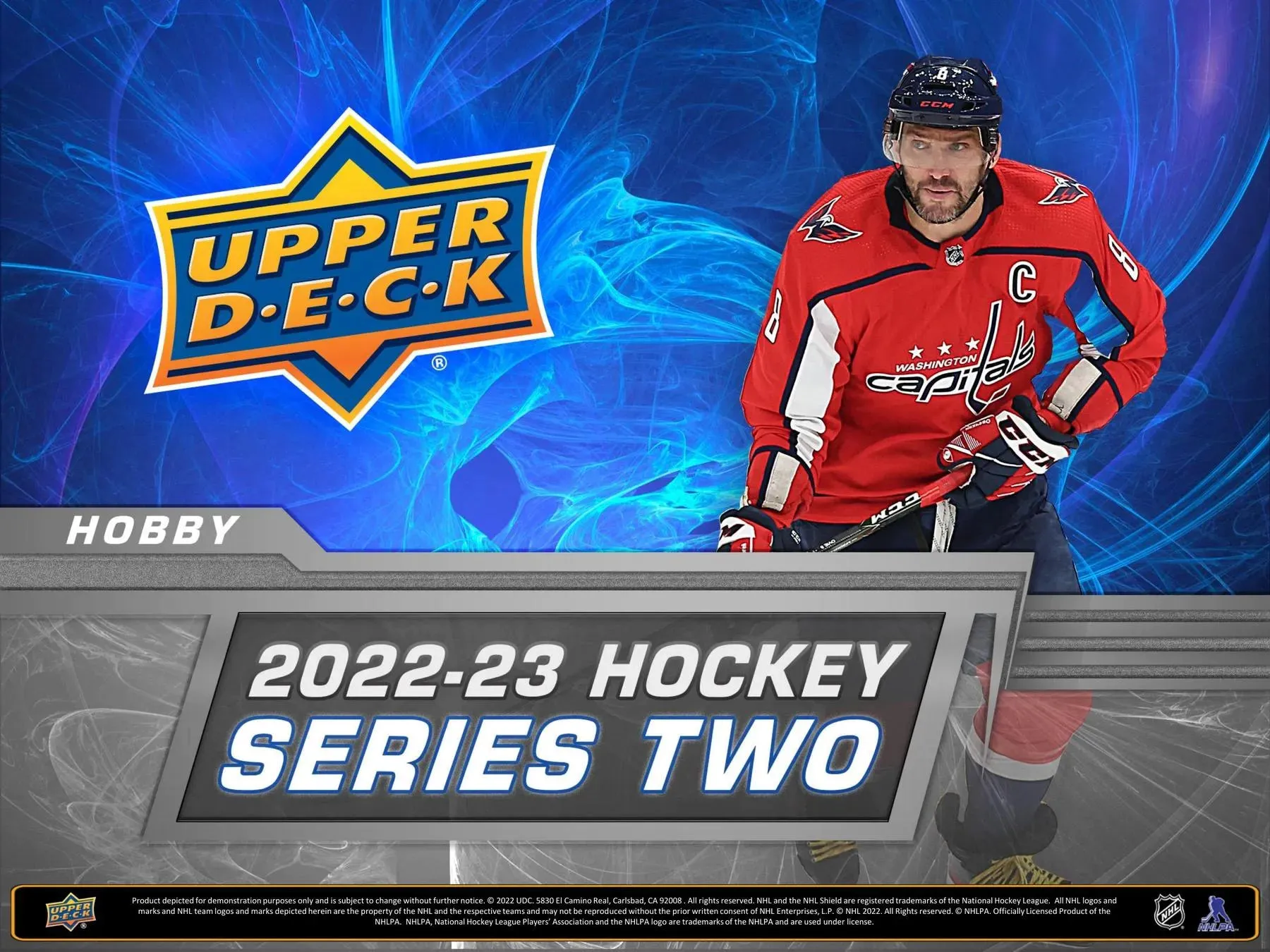 2022/23 Upper Deck Series 2 Hockey Hobby Box 24 Packs per Box, 8 Cards per Pack