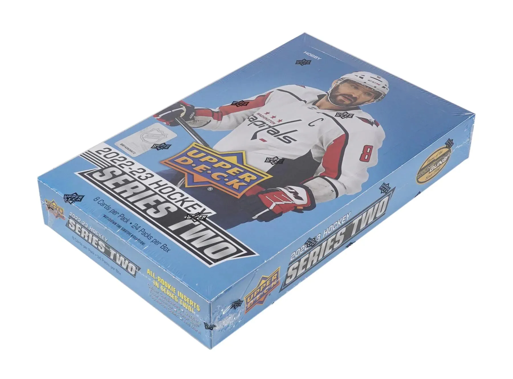 2022/23 Upper Deck Series 2 Hockey Hobby Box 24 Packs per Box, 8 Cards per Pack