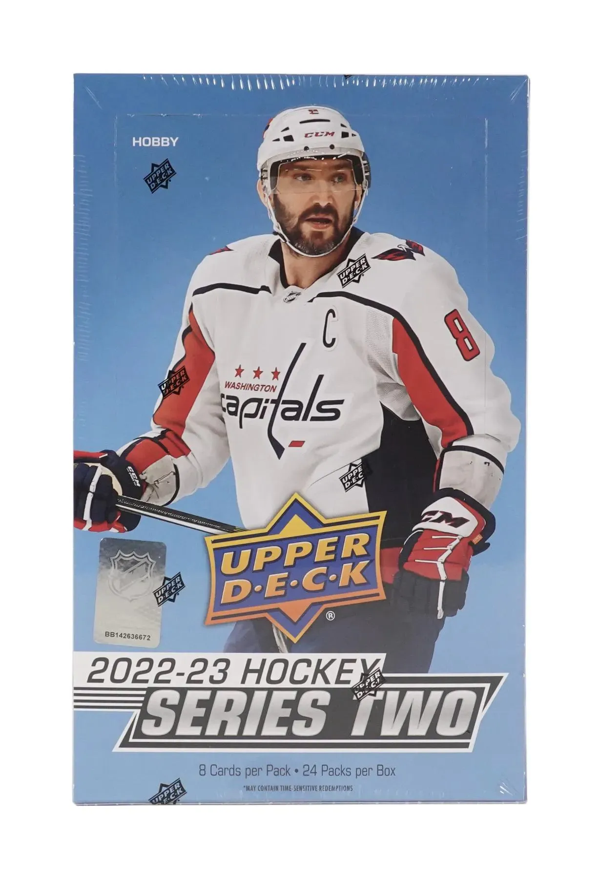 2022/23 Upper Deck Series 2 Hockey Hobby Box 24 Packs per Box, 8 Cards per Pack