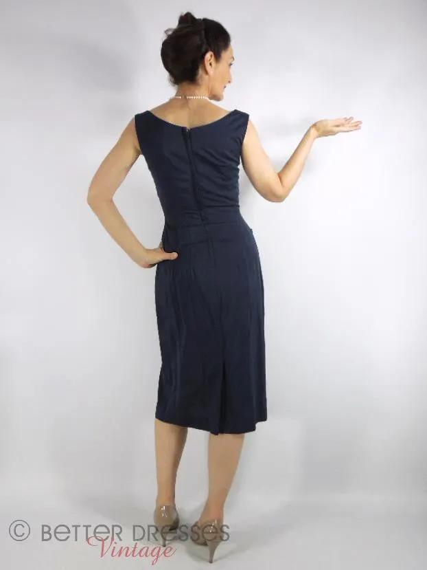 50s/60s Sheath Dress With Pockets - sm