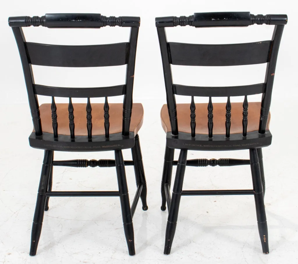 American Folk Style Stenciled Side Chairs