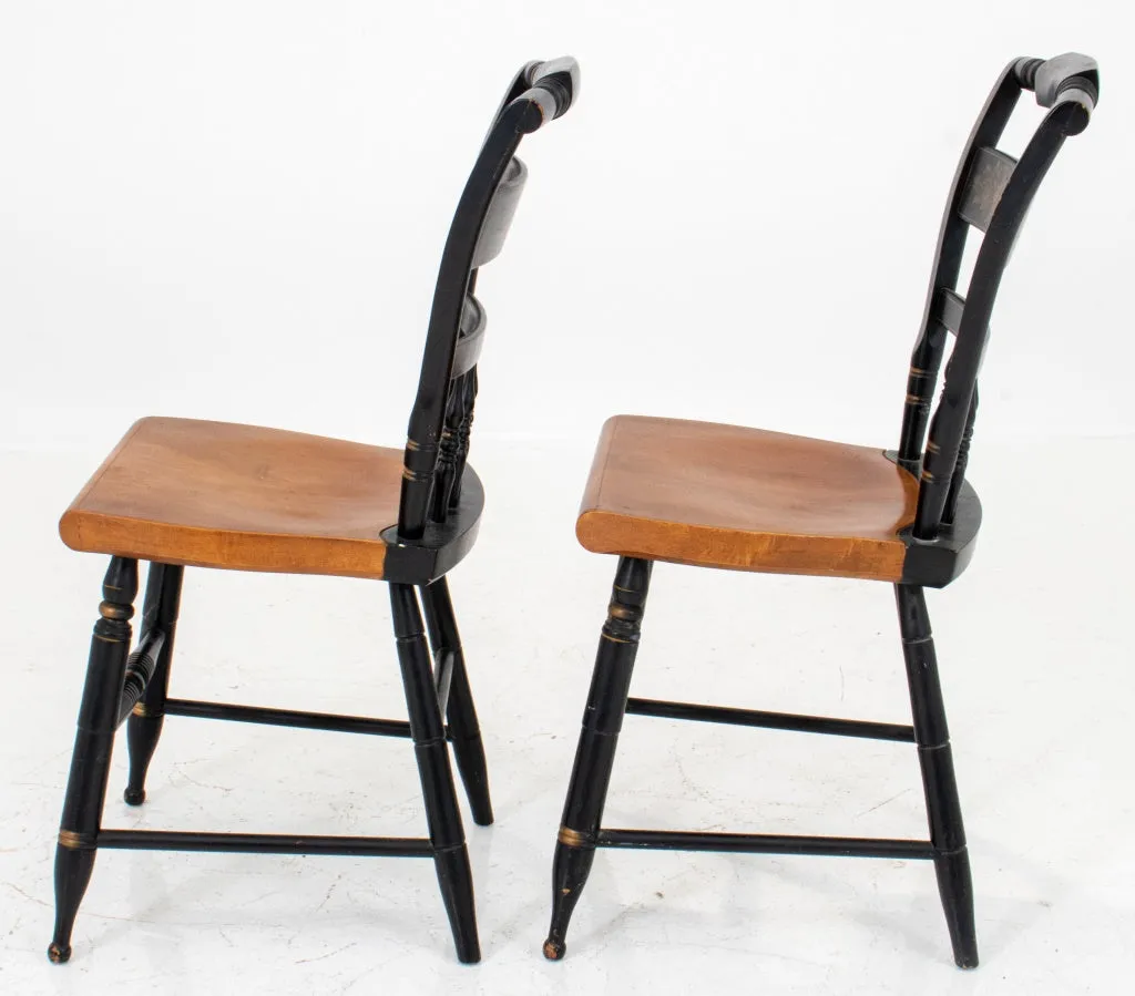 American Folk Style Stenciled Side Chairs