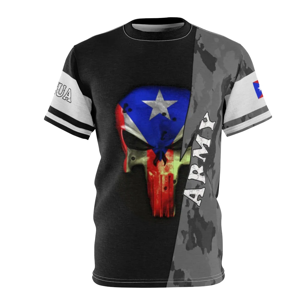 Army Camo Boricua - Unisex AOP Cut & Sew Tee