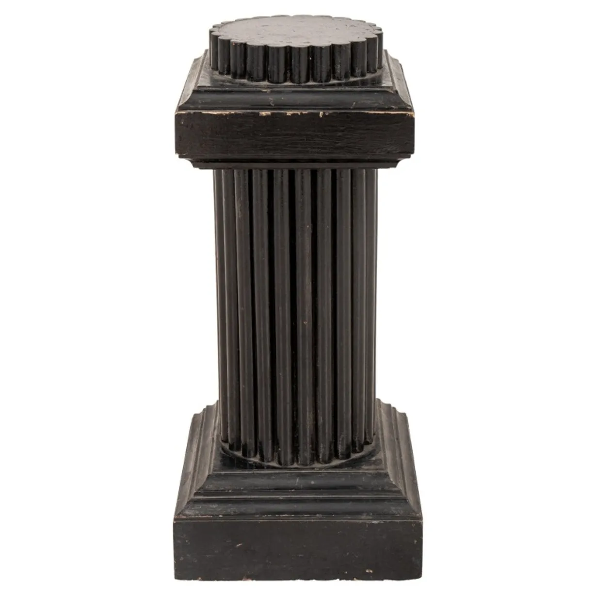 Art Deco Ebonized Wood Column Pedestal Stand