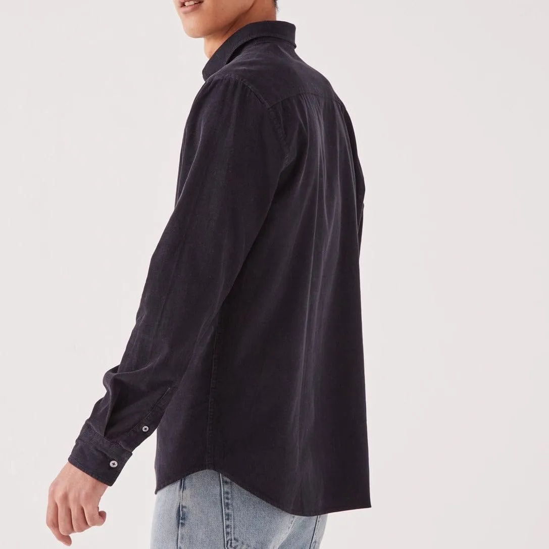 Assembly Label Cord Long Sleeve Shirt - True Navy