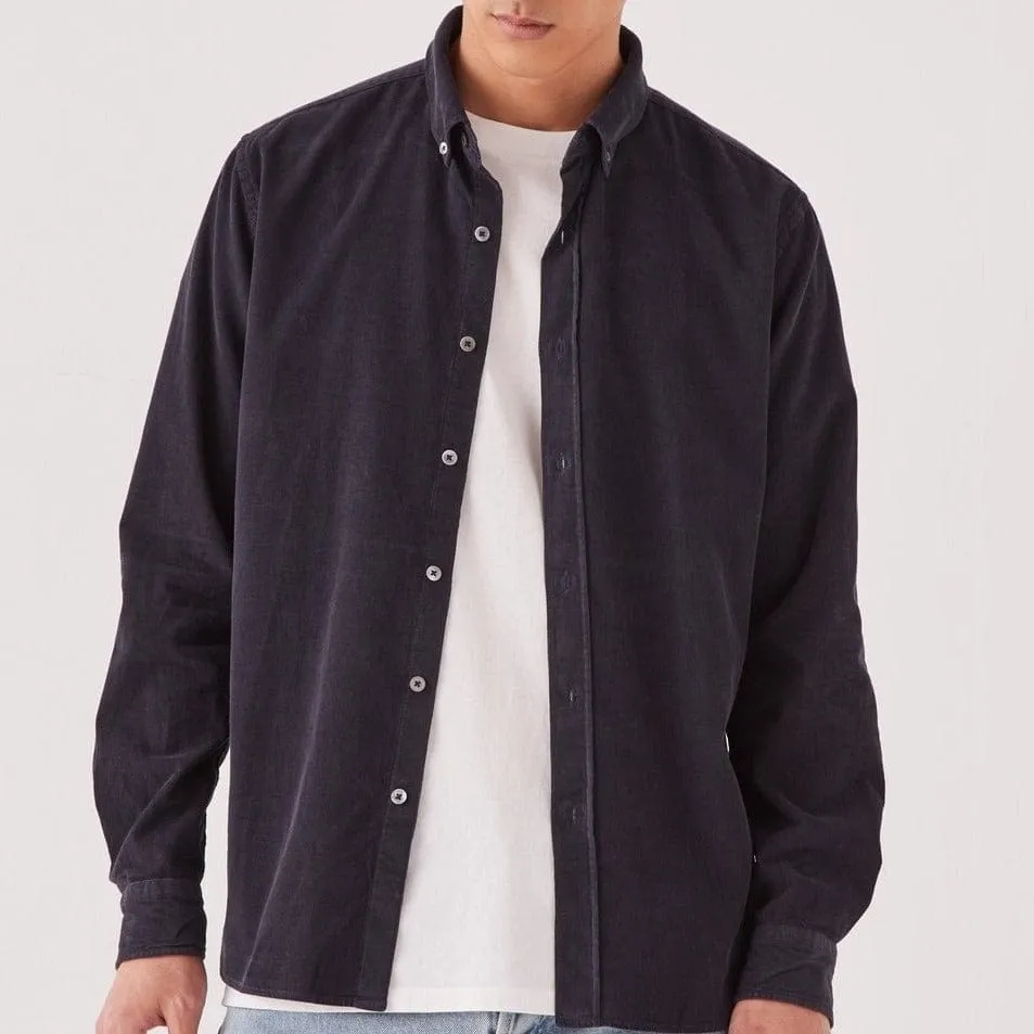 Assembly Label Cord Long Sleeve Shirt - True Navy