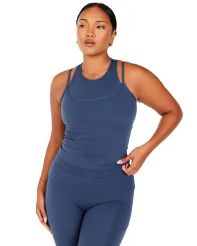 Aura Double Tank - Soft Navy