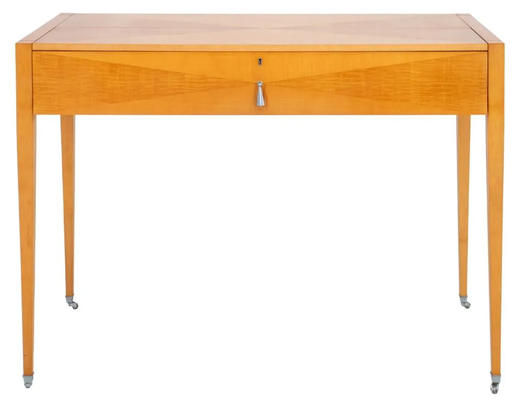 Baker Furniture Parquetry Maple Console Desk