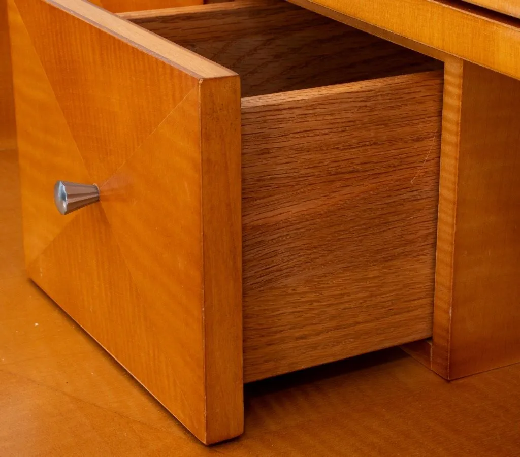 Baker Furniture Parquetry Maple Console Desk