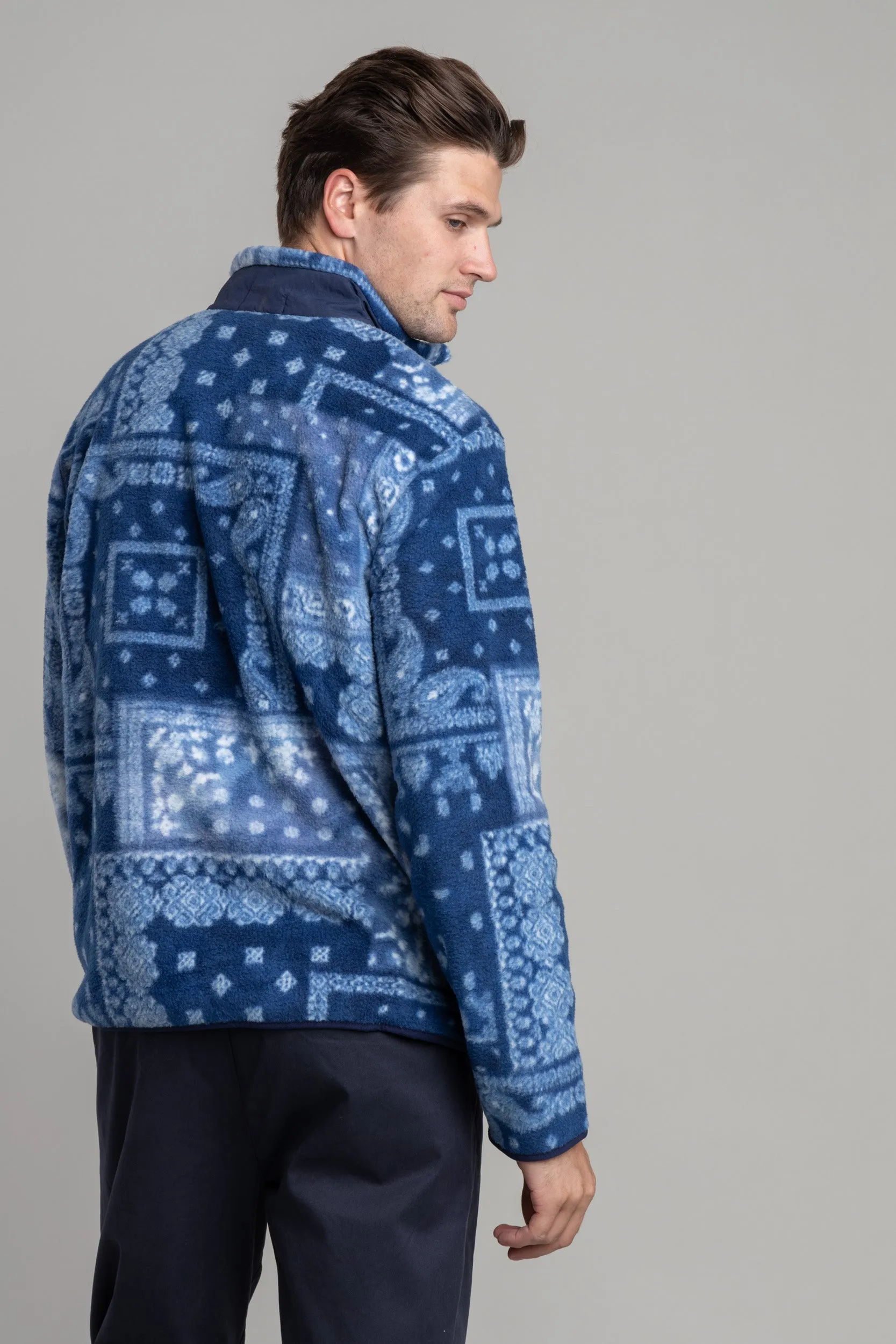 Bandana Patchwork Fleece Pullover