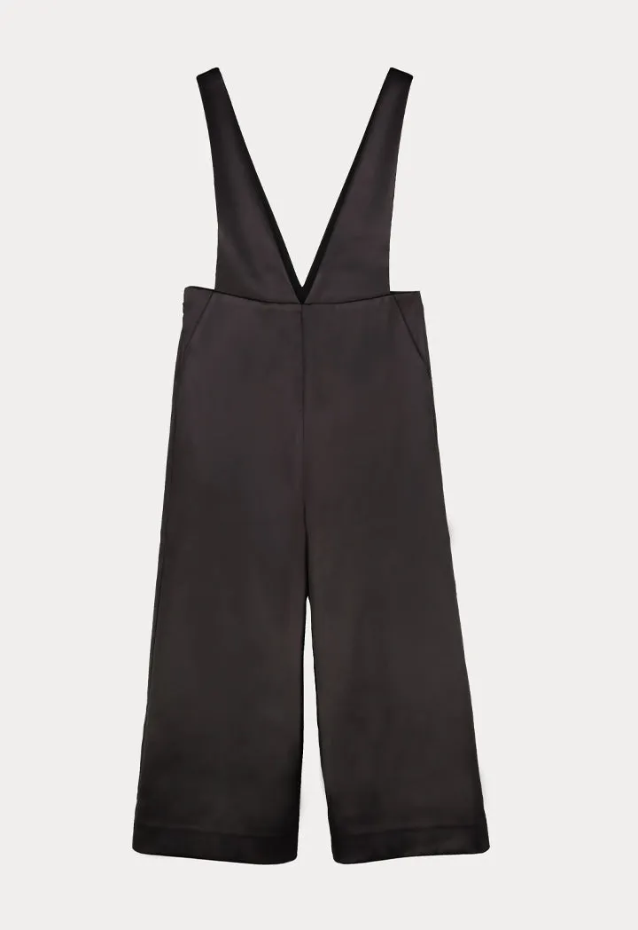 Black Cropped Jumpsuit