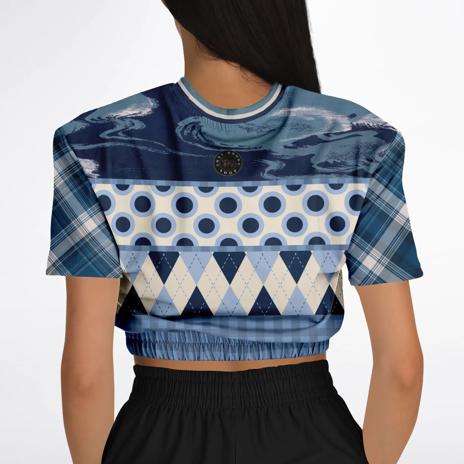 Blueberry Hill Short Sleeve Cropped Eco-Poly Sweater