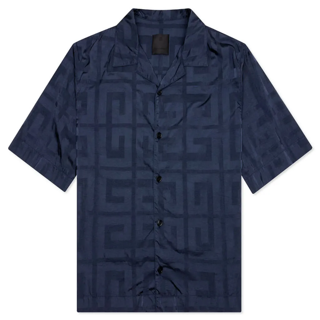 Boxy Fit S/S Shirt Garment Dye - Navy