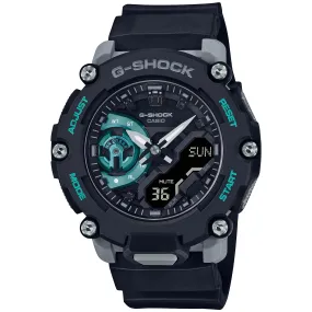 CASIO G-Shock GA2200M-1A Carbon Core Watch Blue Grey