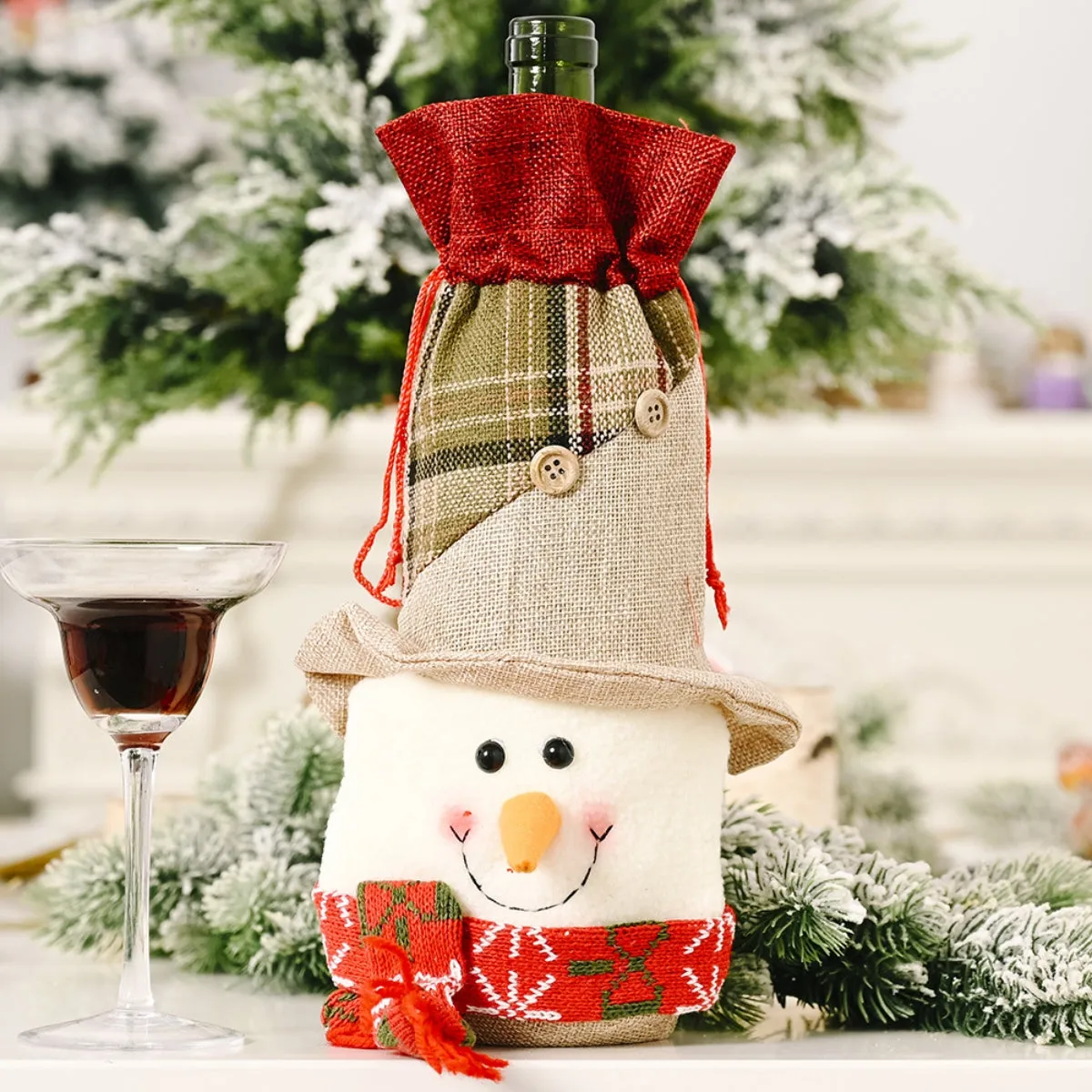 CHRISTMAS WINE BOTTLE COVER