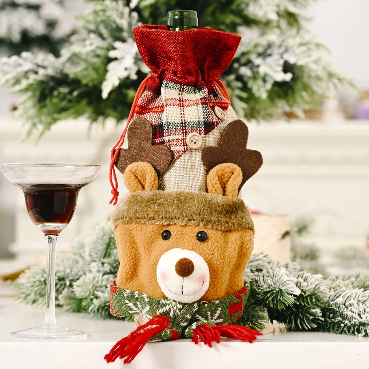 CHRISTMAS WINE BOTTLE COVER