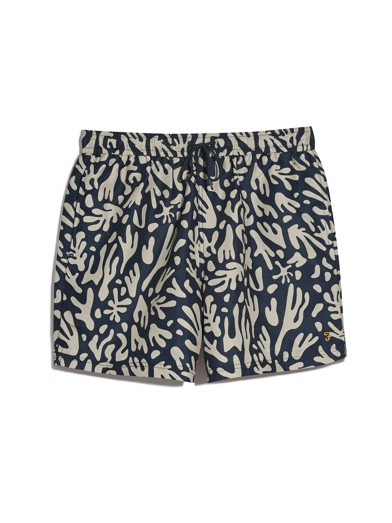 Colbert Regular Fit Reef Print Swim Short In True Navy