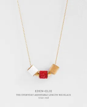 EDEN   ELIE Everyday adjustable length necklace - true red