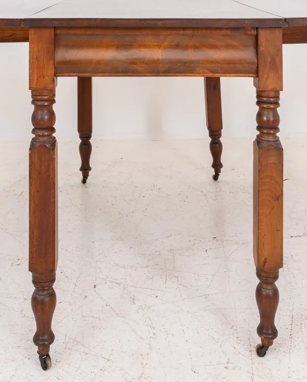 English Victorian Drop Leaf Dining Table, 19th C.