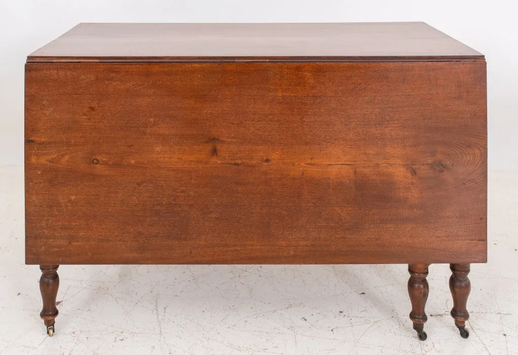 English Victorian Drop Leaf Dining Table, 19th C.