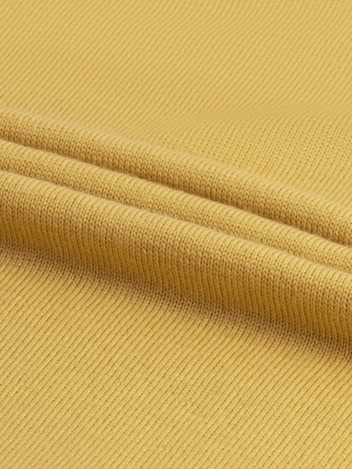 Extrafine Merino Buttonless Polo Mustard