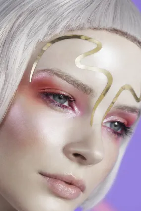 face makeup in 24k gold