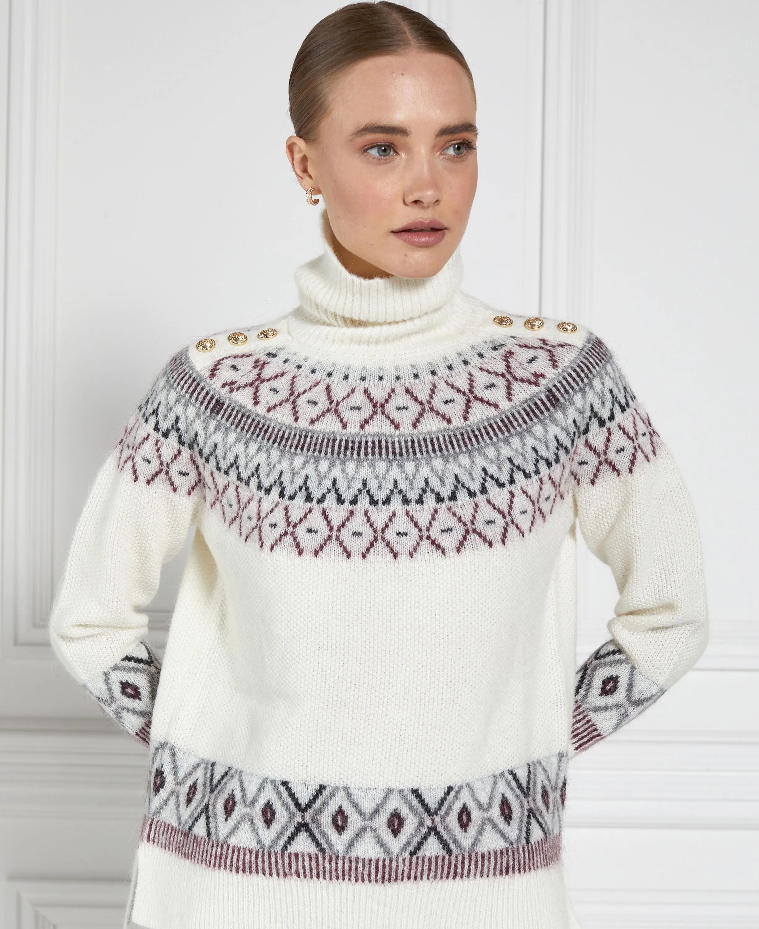 Fairisle Knit Jumper - Cream