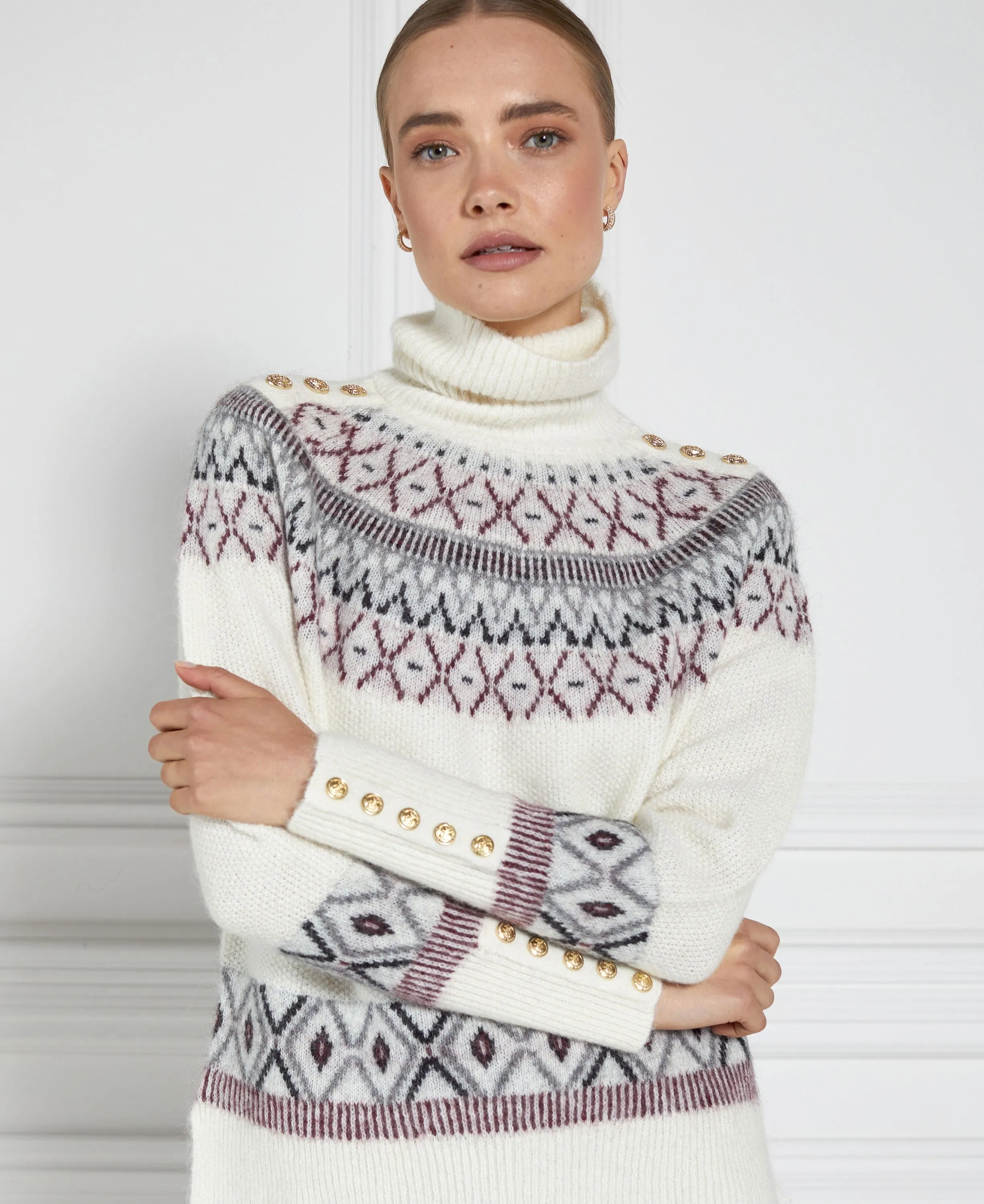 Fairisle Knit Jumper - Cream