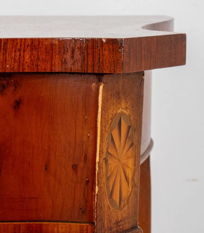 George III Style Yew Wood Serpentine Console