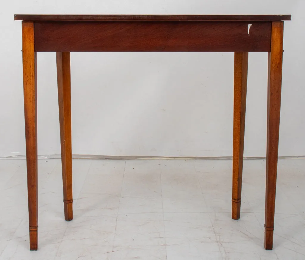 George III Style Yew Wood Serpentine Console