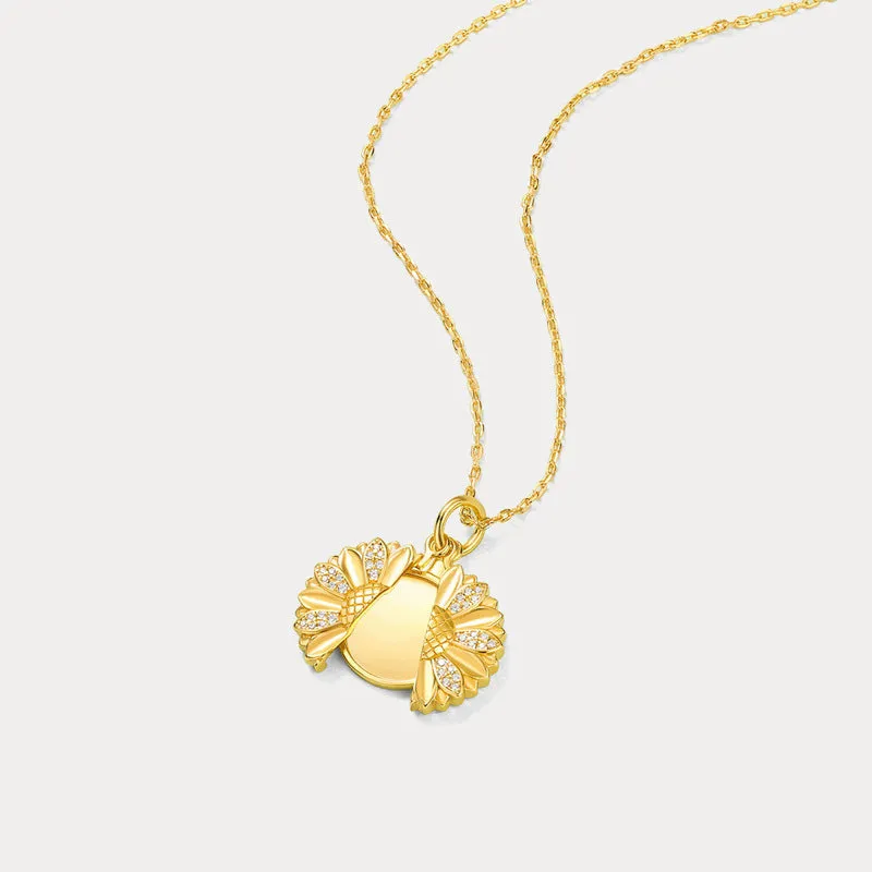 Gold Sunflower Necklace