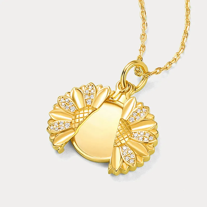 Gold Sunflower Necklace