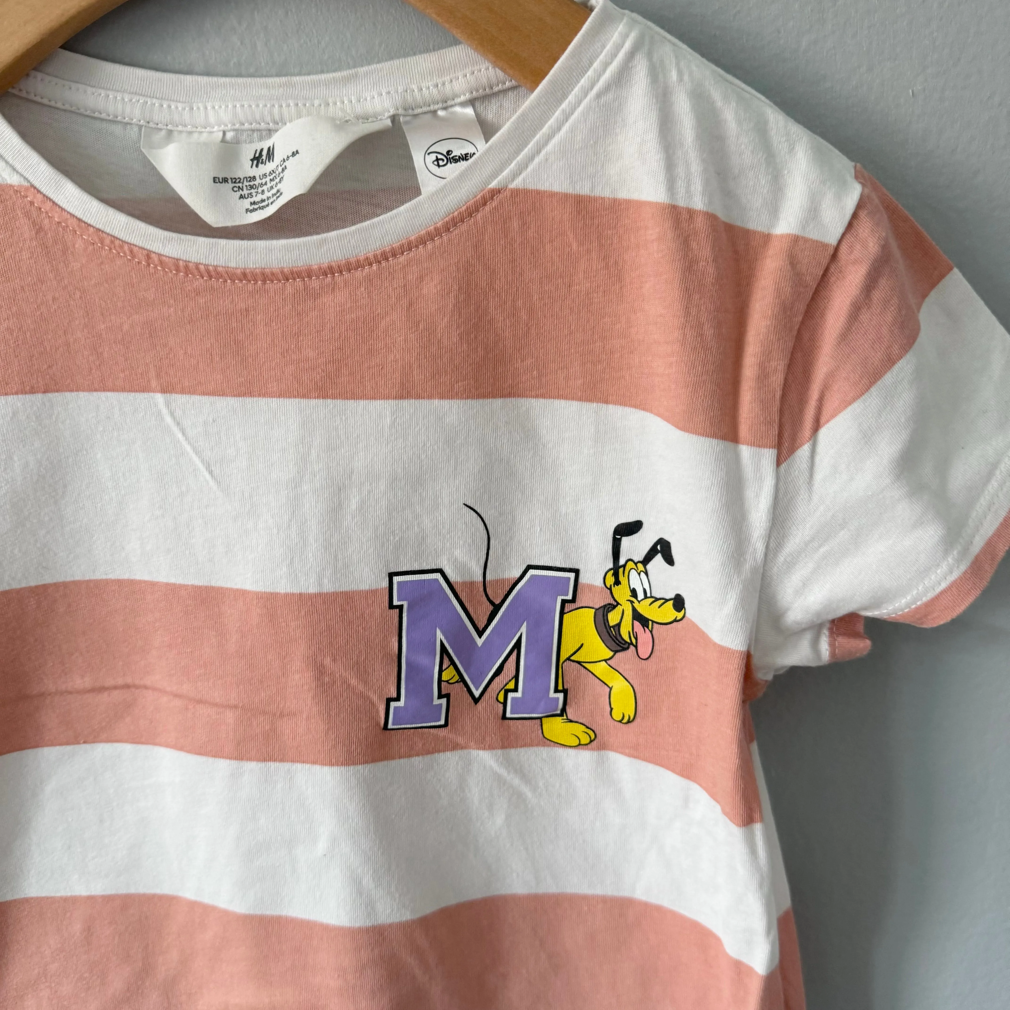 H&M / Stripe x Pluto T-shirt / 6-8Y