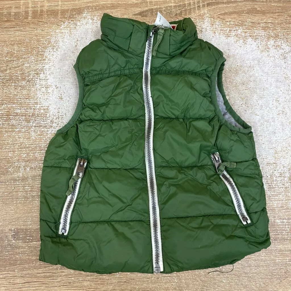 H&M- insulated vest : Green-children-3/4Y