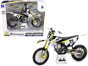 Husqvarna FC450 #21 Jason Anderson Rockstar Energy Drink 1/12 Diecast Motorcycle Model by New Ray