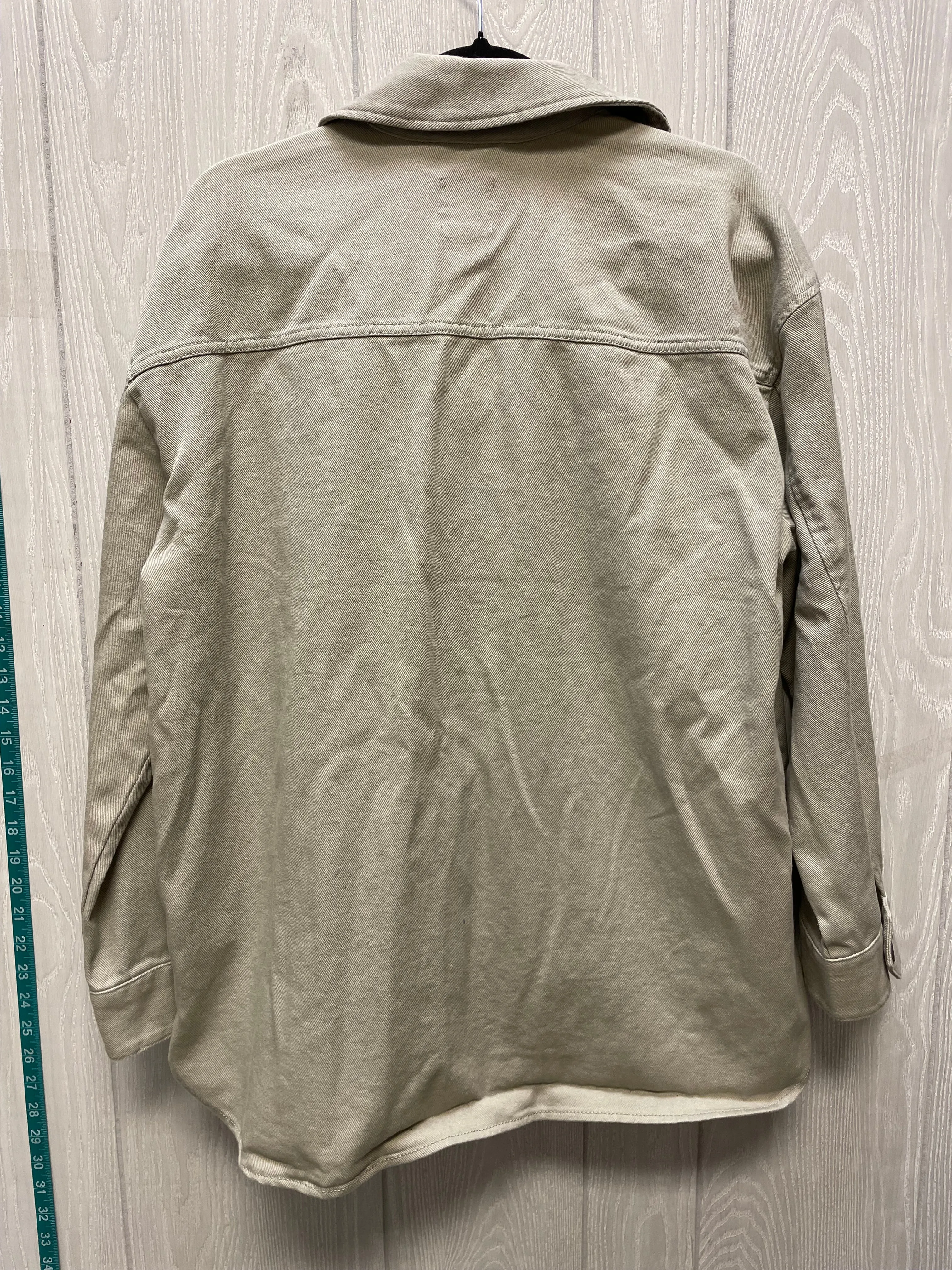 Jacket Denim By H&m In Green, Size: S