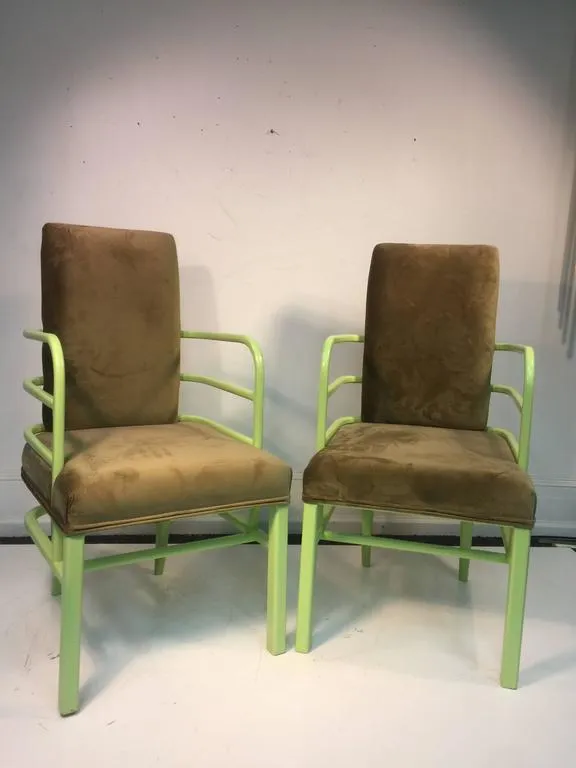 KEM Weber Attributed Art Deco Style Chairs, Set of 12