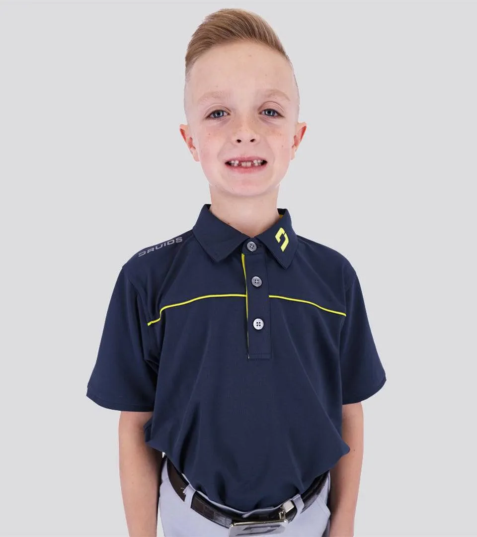 KIDS BLOCK PIQUE POLO NAVY YELLOW