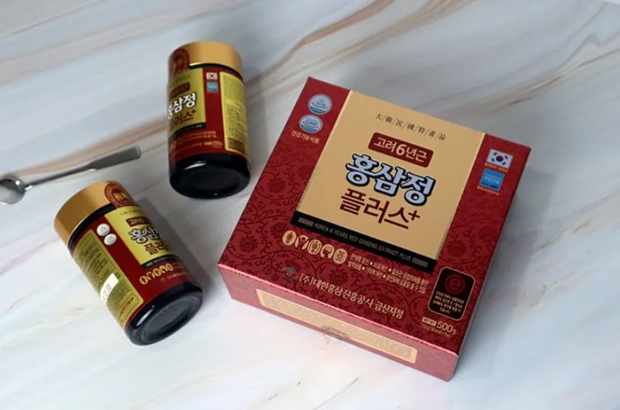 Korea 6 Years Red Ginseng Extract Plus 500g Health Supplements Blood Circulation Immunity Gifts Fatigue Vitality Memory