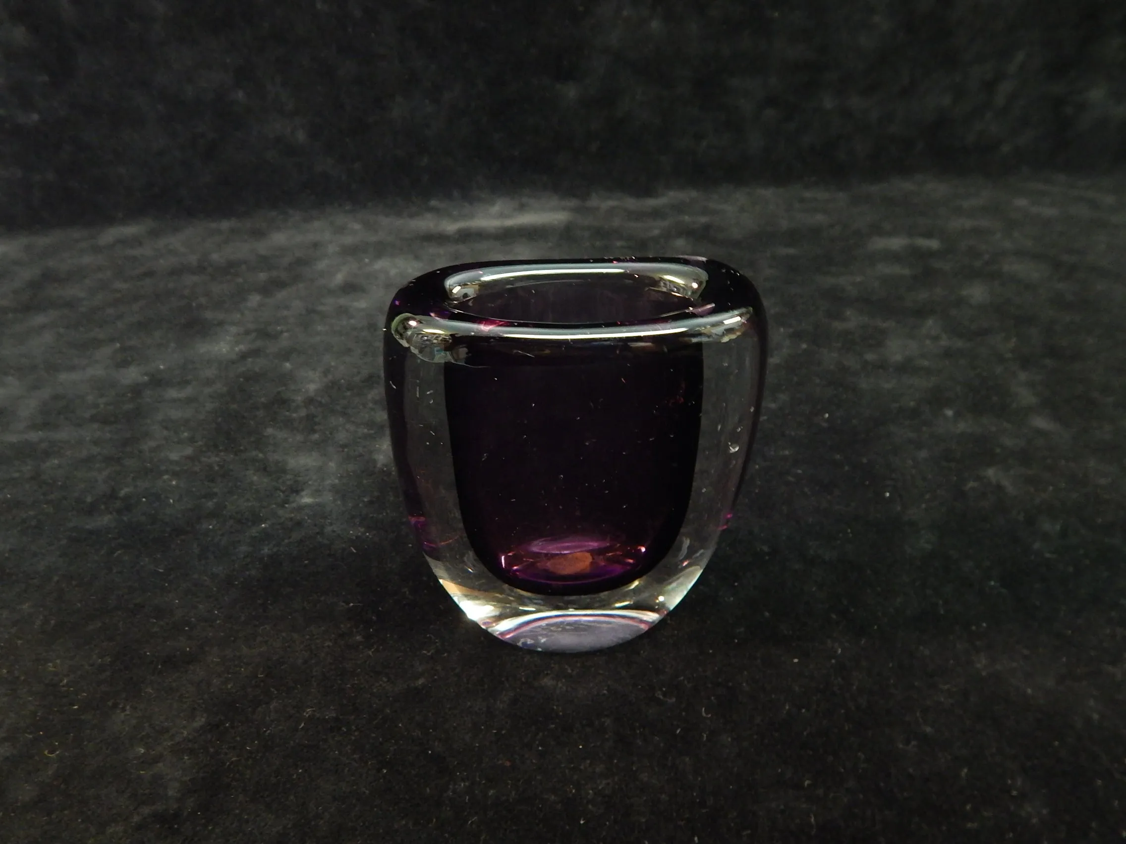 Kosta Boda Amethyst Cased Glass Vase