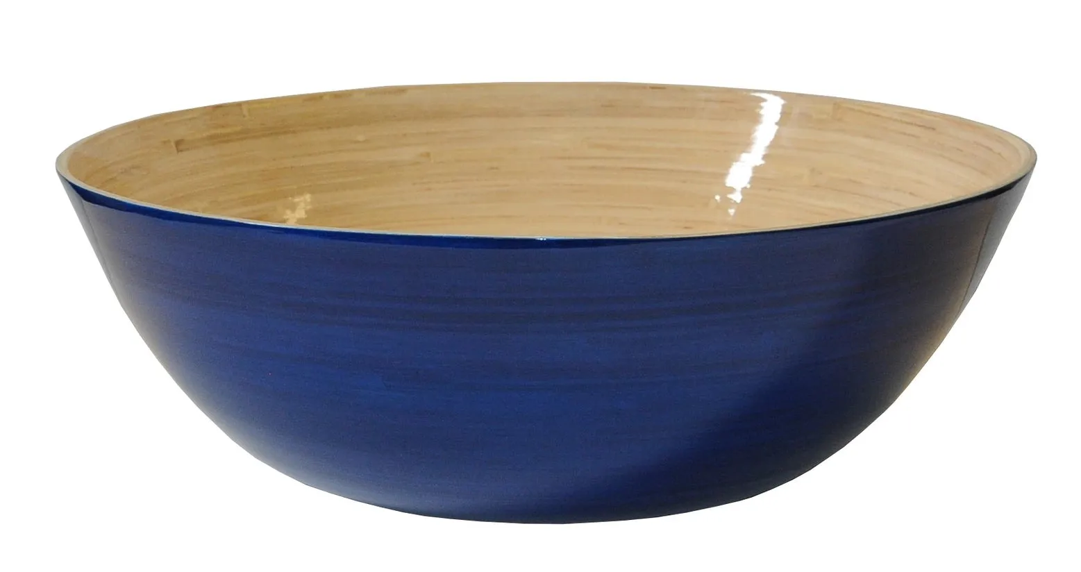 Lacquered Bamboo Bowl, 15.7 D x 5.5 H