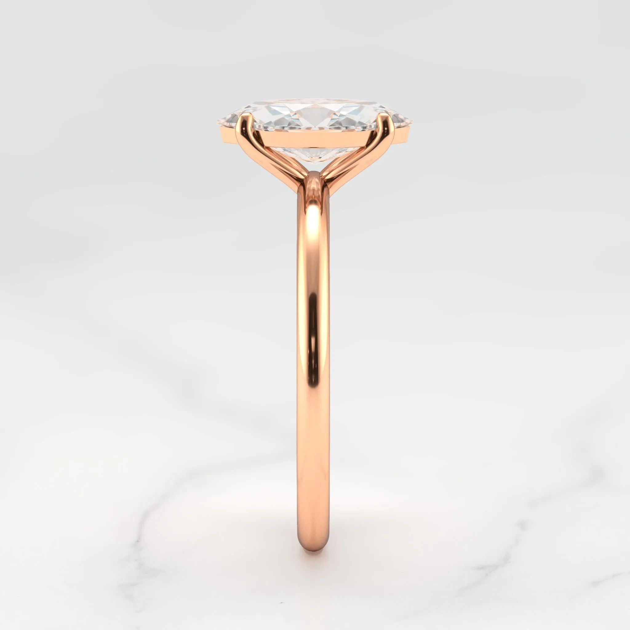 Marquise Solitaire Diamond Ring