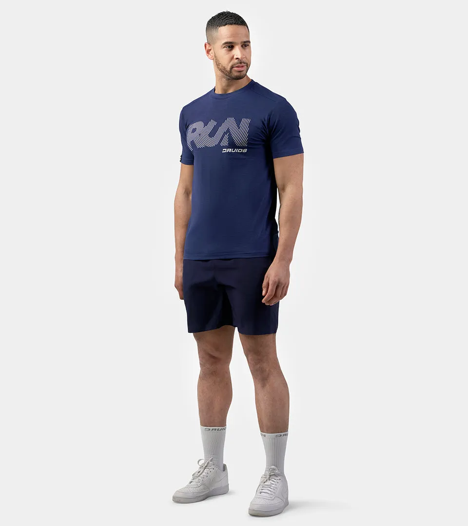 MEN'S RUN SPORTS T-SHIRT - NAVY