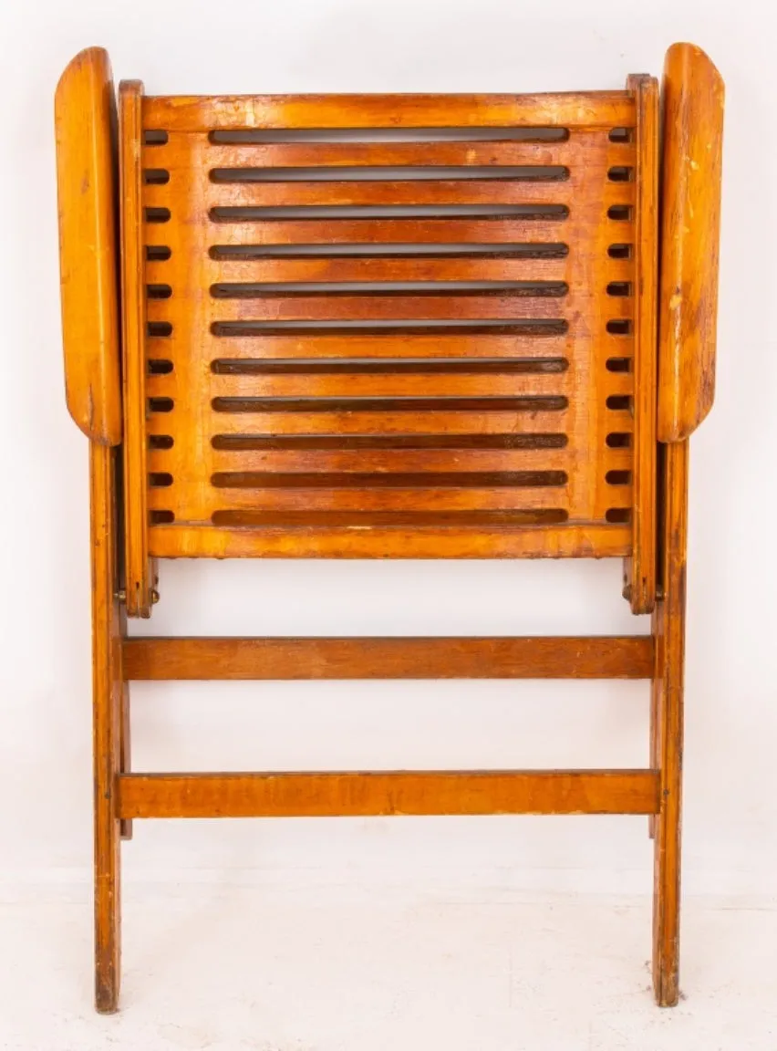 Mid-Century Wood Foldable Arm Chair