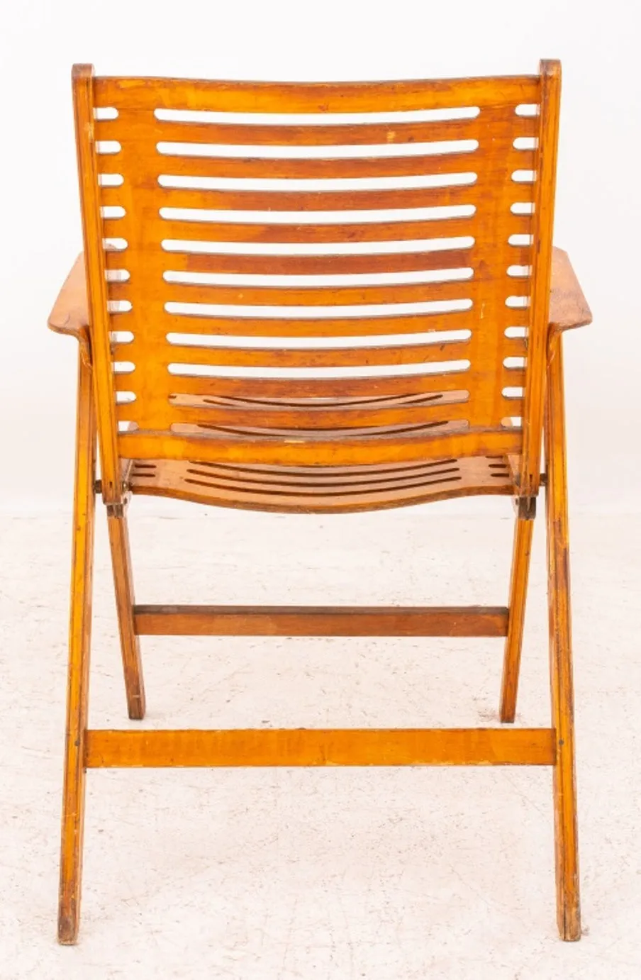 Mid-Century Wood Foldable Arm Chair