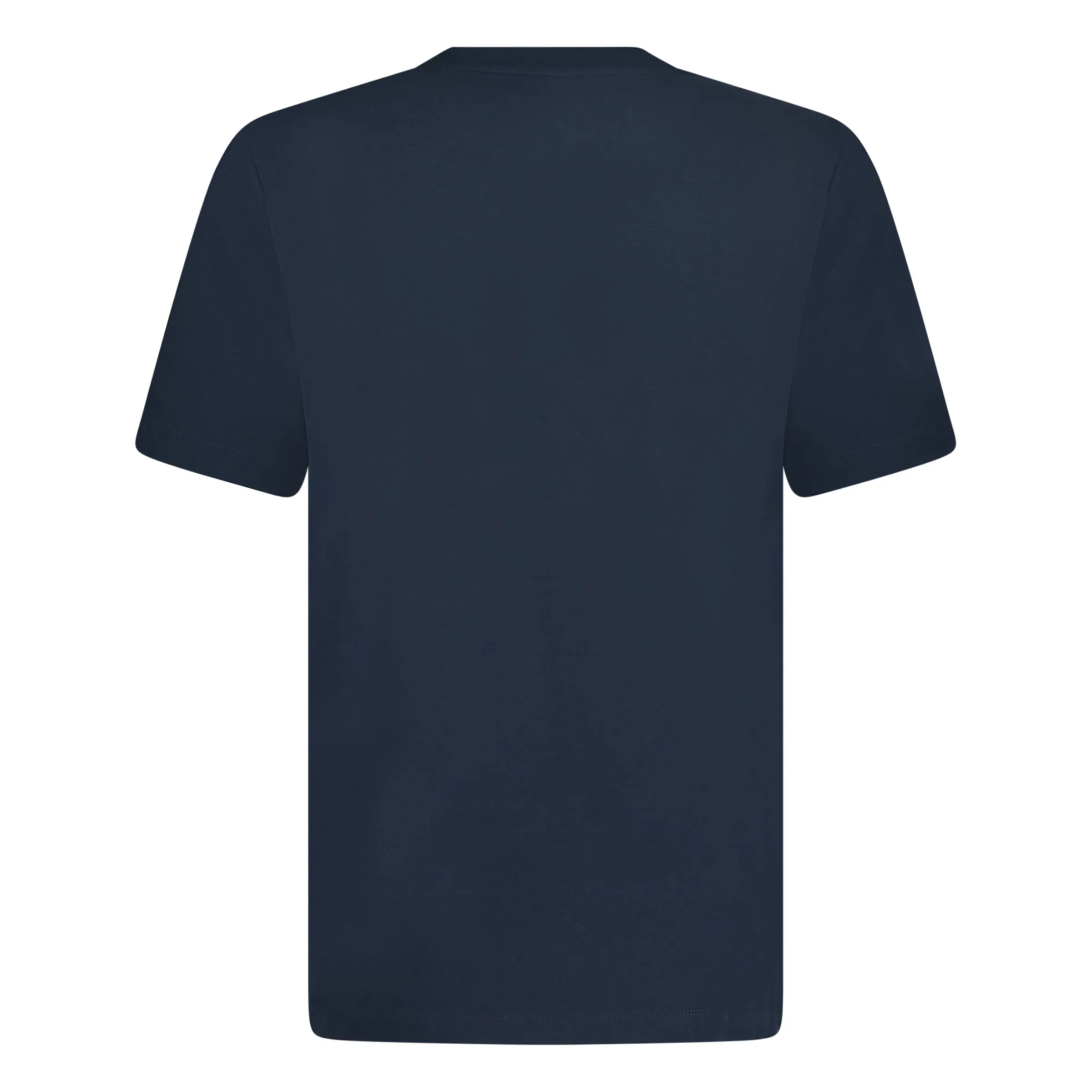 MONCLER CURVED STITCHED WRITING LOGO T-SHIRT NAVY